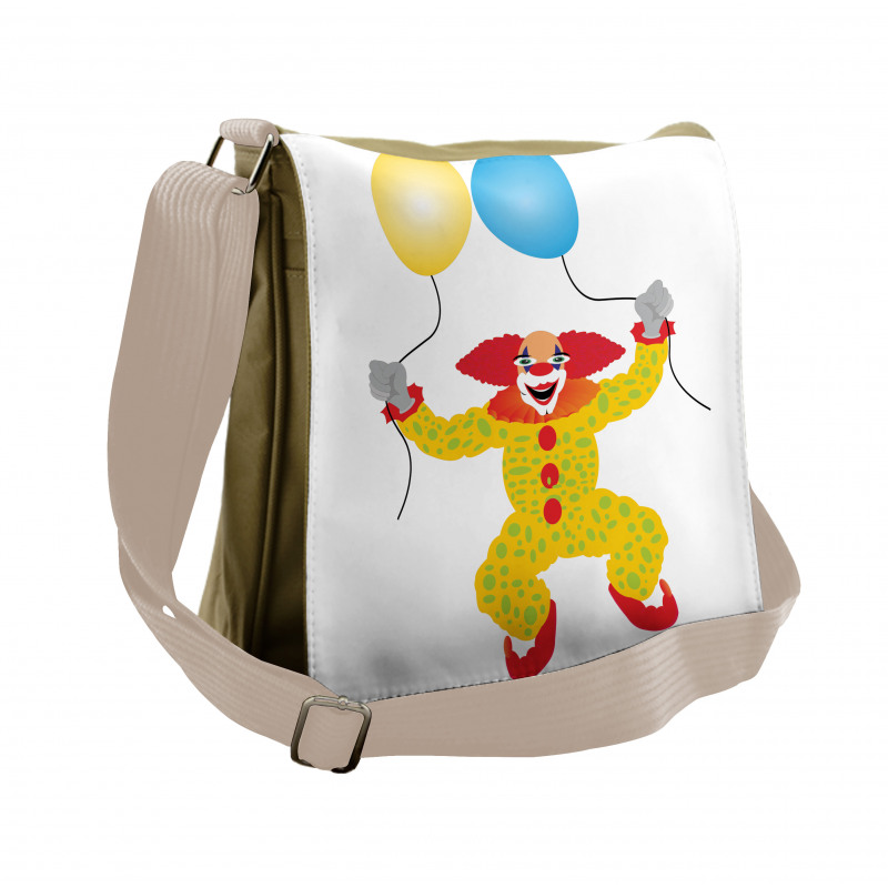 Happy Circus Entertainer Man Messenger Bag