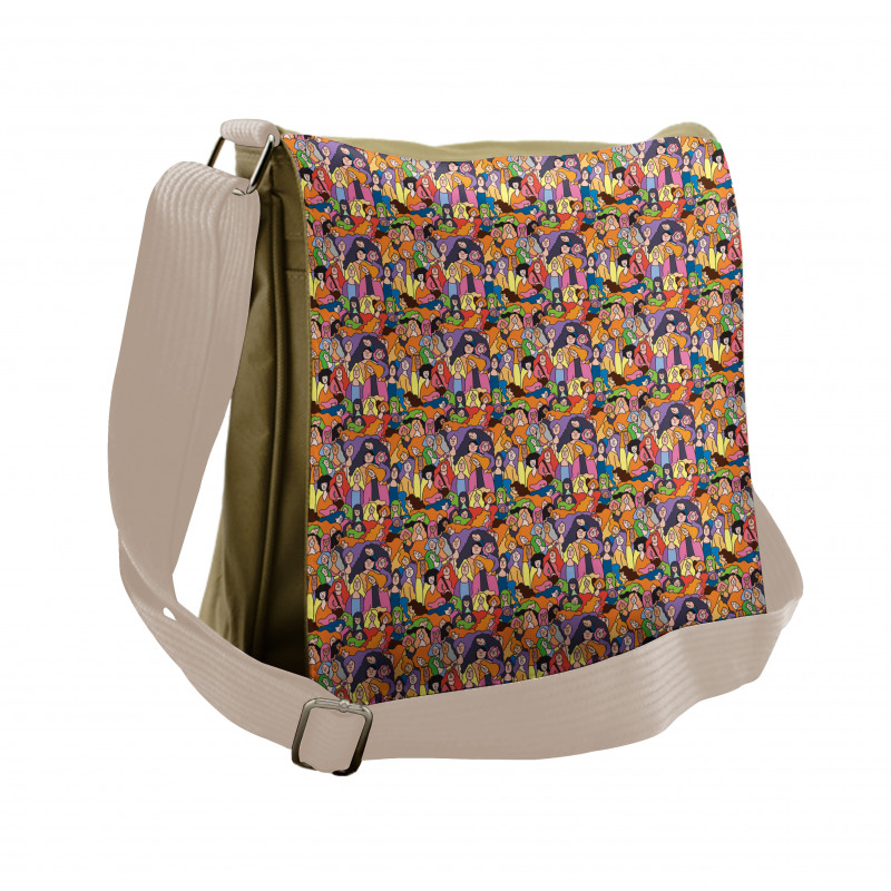 Doodle Style Many Women Messenger Bag