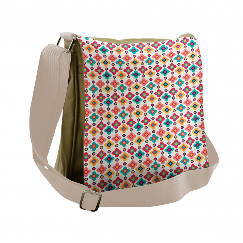 Floral Colorful Array Messenger Bag