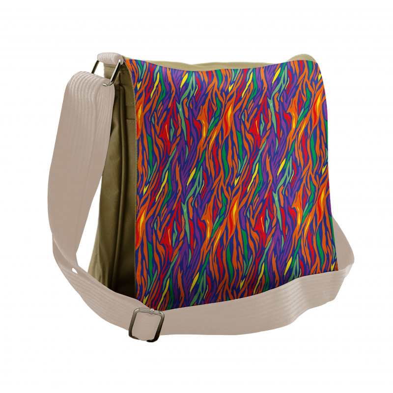 Contemporary Animal Skin Messenger Bag