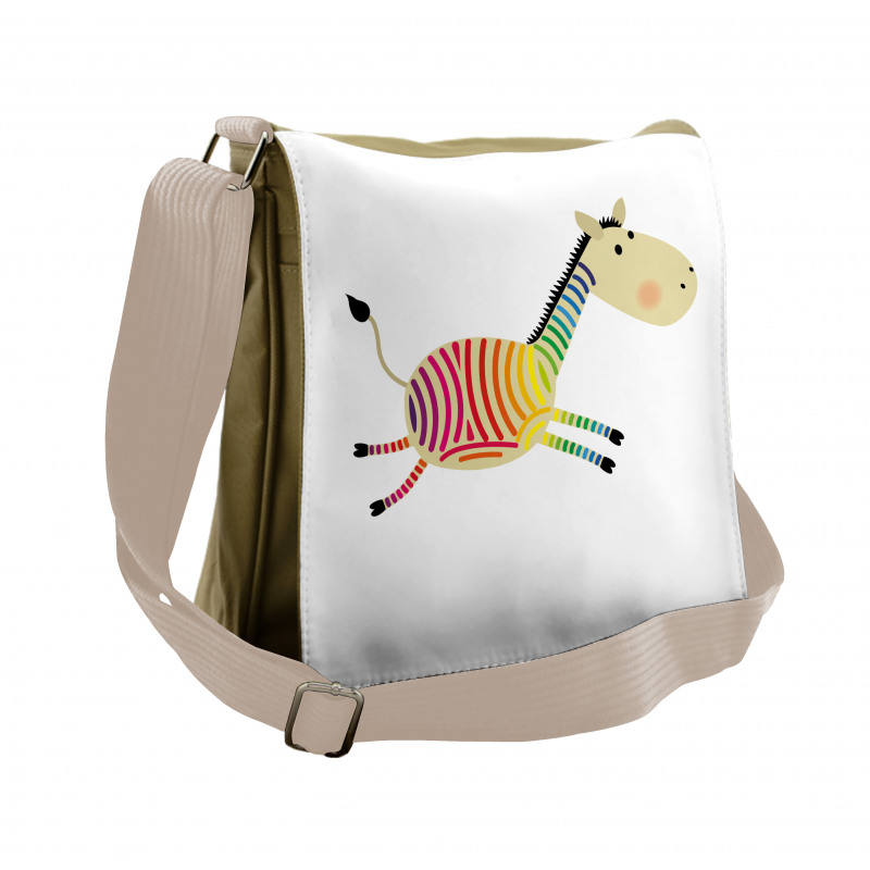 Happy Cartoon Animal Messenger Bag