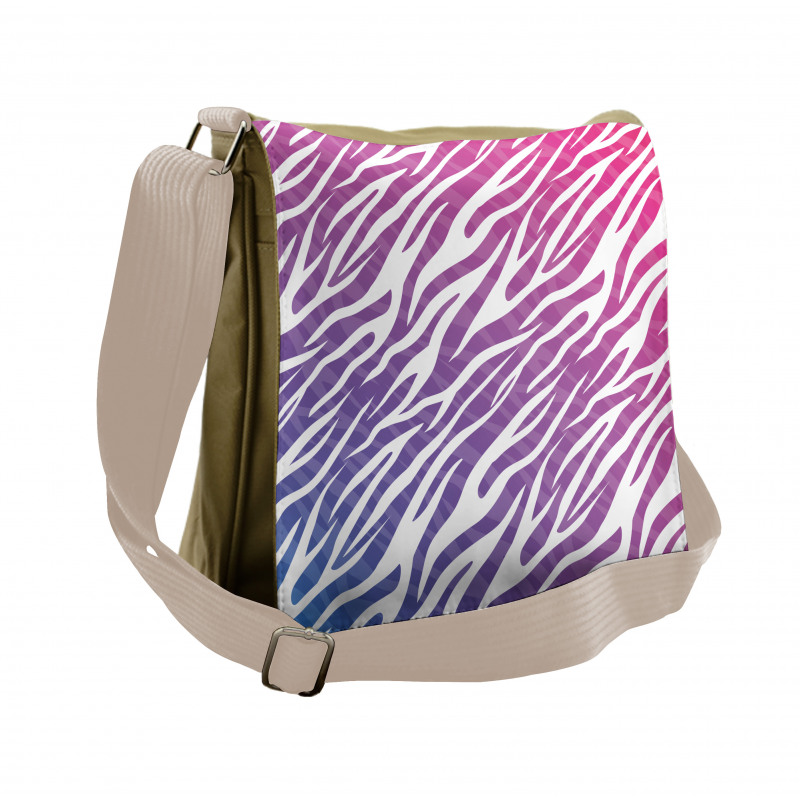 Colorful and Striped Artwork Messenger Bag