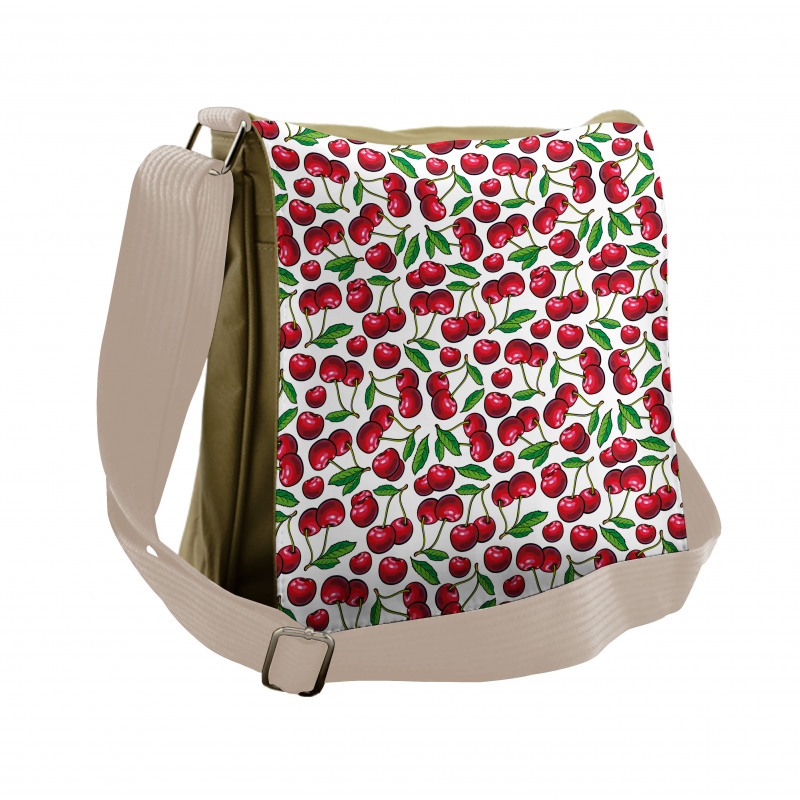 Cartoon Summer Fruit Art Messenger Bag