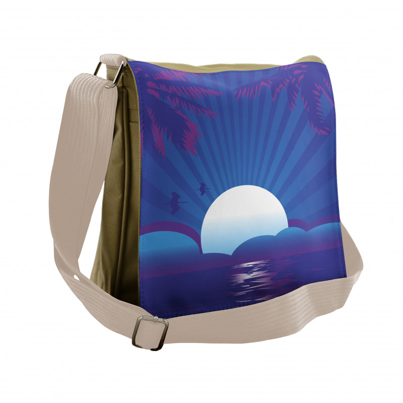 Exotic Summer Time Scene Messenger Bag