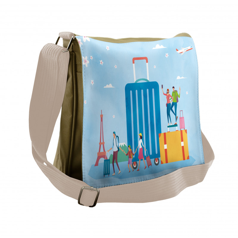 Families Off to a Vacation Messenger Bag