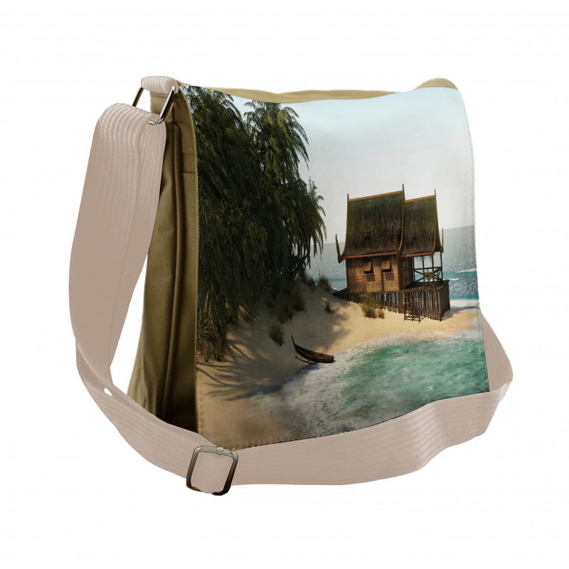 Island House on the Coast Messenger Bag