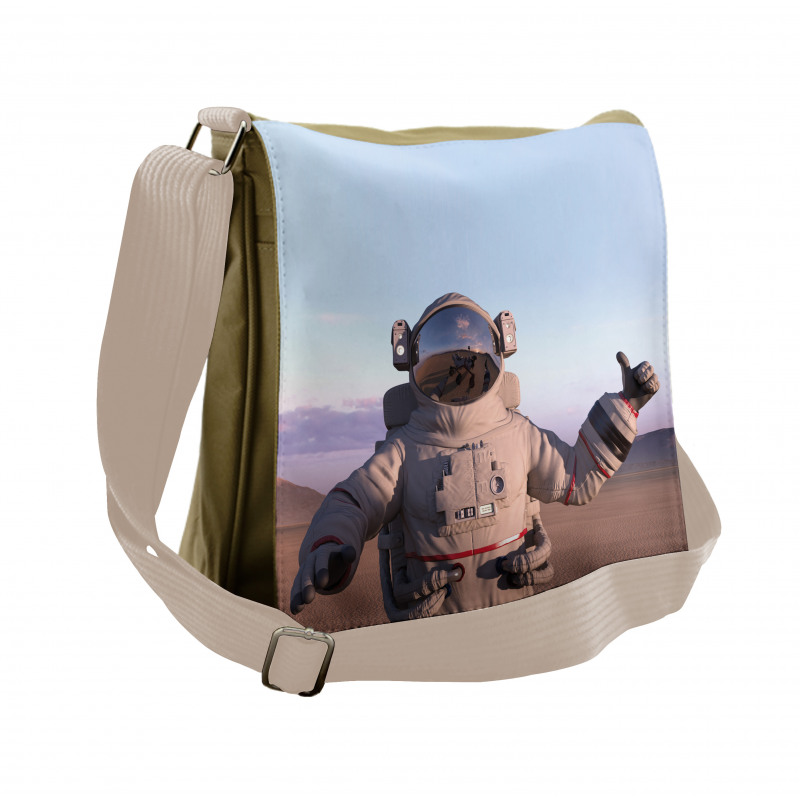 Astronaut Giving Thumbs Messenger Bag