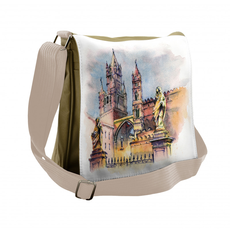 Monument in Palermo Sicily Messenger Bag