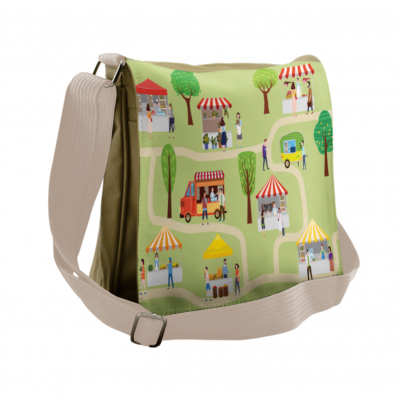 Street Food Festival Fun Messenger Bag