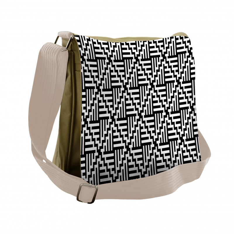 Bold Zigzags and Stripes Messenger Bag