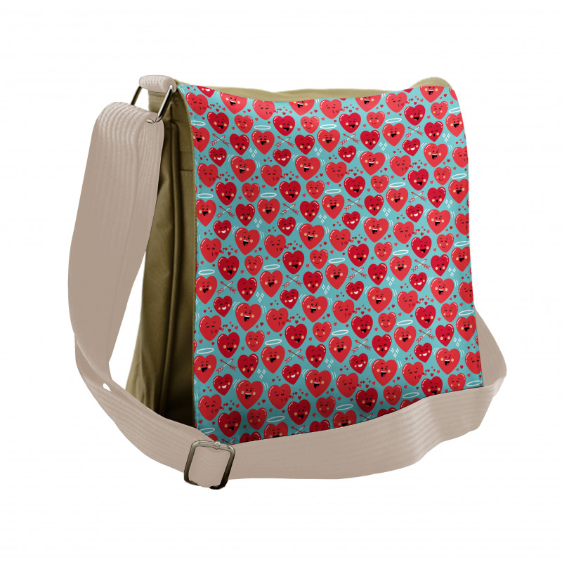 Smiling Hearts Messenger Bag