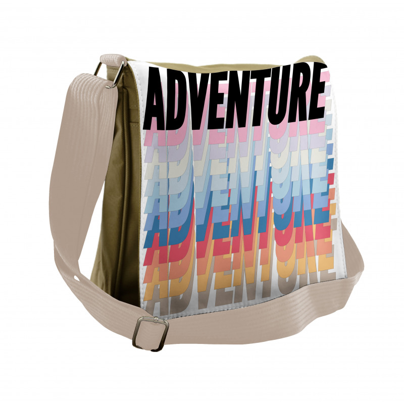 Creative Nested Word Art Messenger Bag