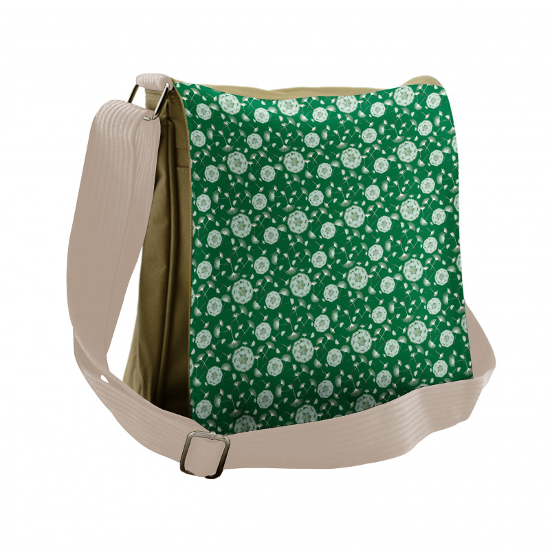 Botanical Pattern Seeds Messenger Bag