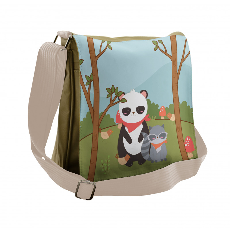 Forest Animals and Trees Messenger Bag