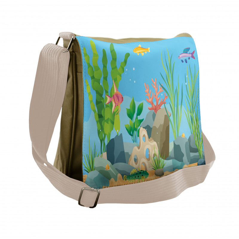 Exotic Fish and Seaweed Messenger Bag