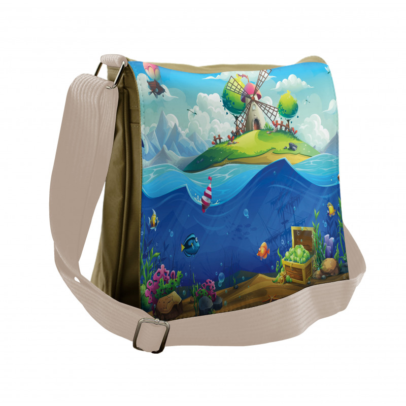 Undersea and an Island Messenger Bag