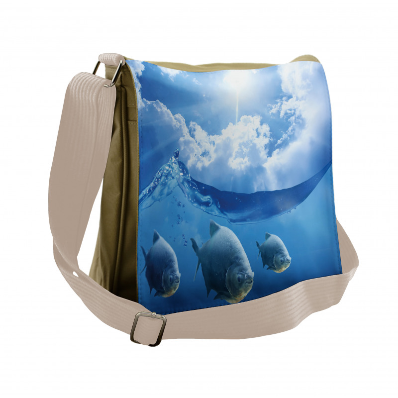 Fish Clouds and the Sun Messenger Bag