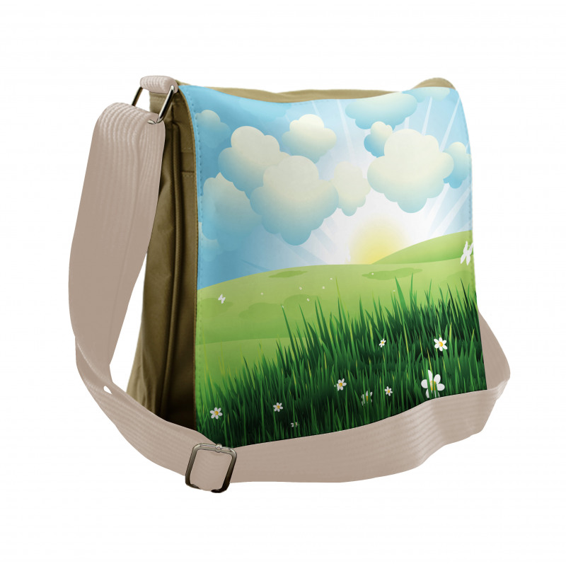 Sun and Clouds Messenger Bag