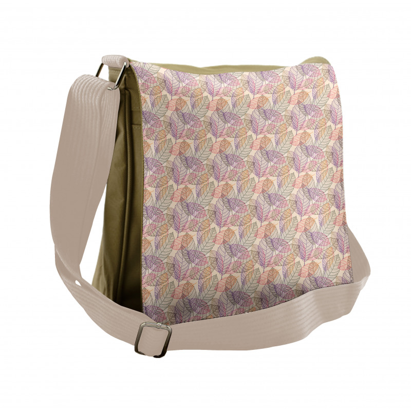 Romantic Fallen Leaves Messenger Bag