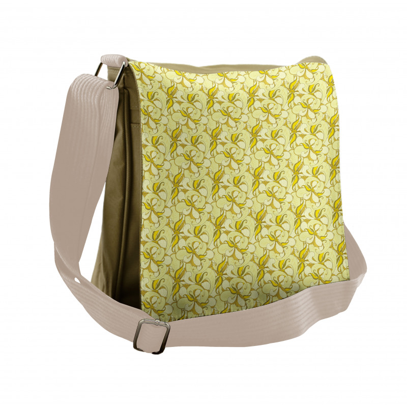 Retro Summer Flowers Messenger Bag