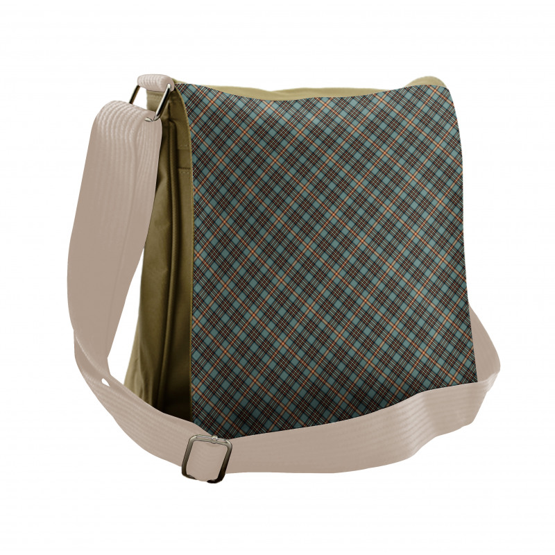 Classic Plaid Inspired Messenger Bag