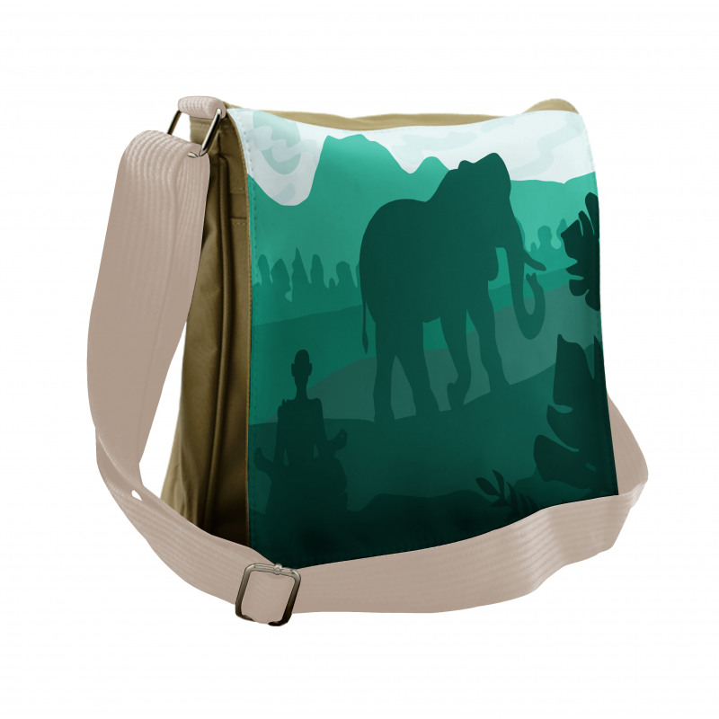 Mystic Animal and Yogi Messenger Bag