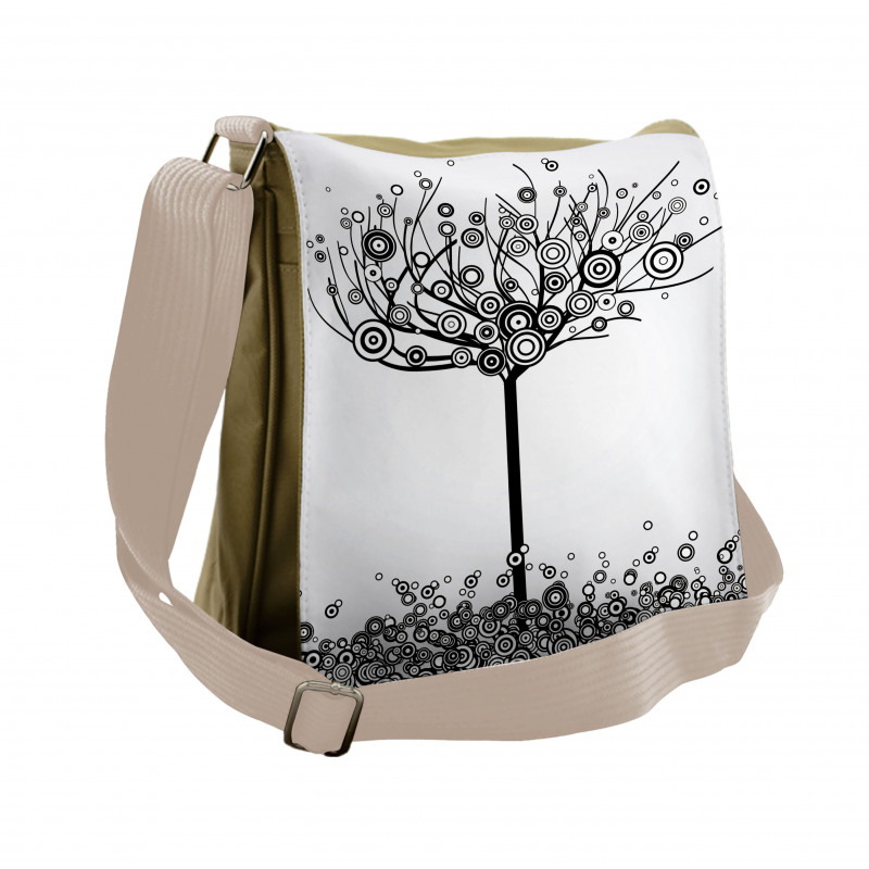 Circular Leaves Messenger Bag