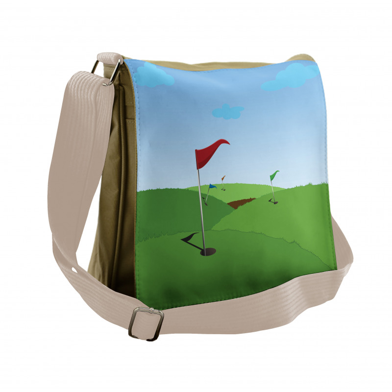 Grassy Hills Flag Messenger Bag