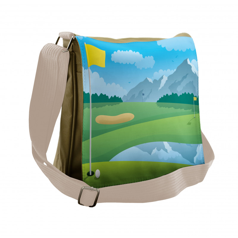 Golfing Field Messenger Bag