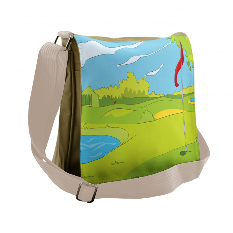 Grass and Pond Messenger Bag