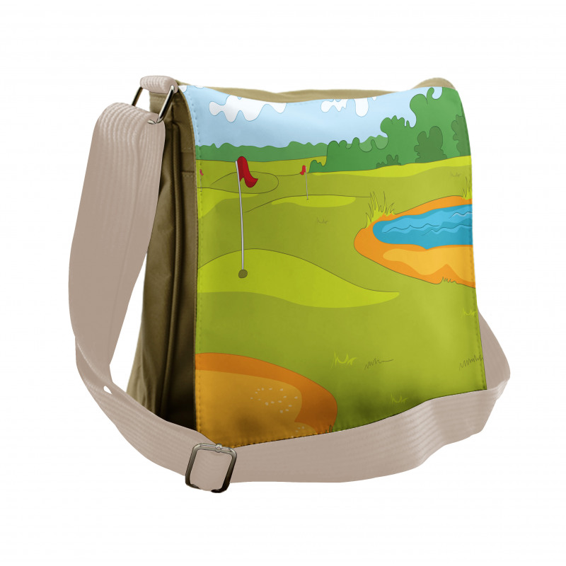 Flags Grass Land Messenger Bag