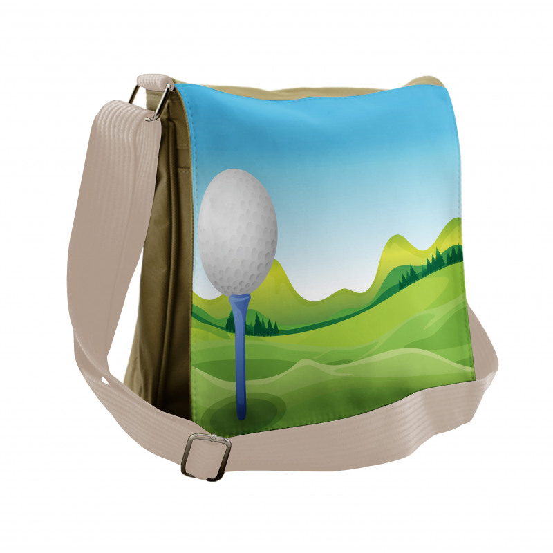 Ball and Grass Messenger Bag