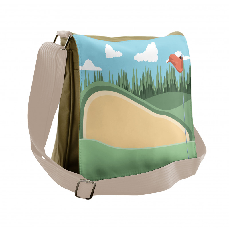 Sand Grassy Field Messenger Bag