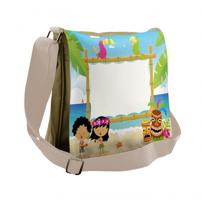 Hawaiian Children Happy Birds Messenger Bag