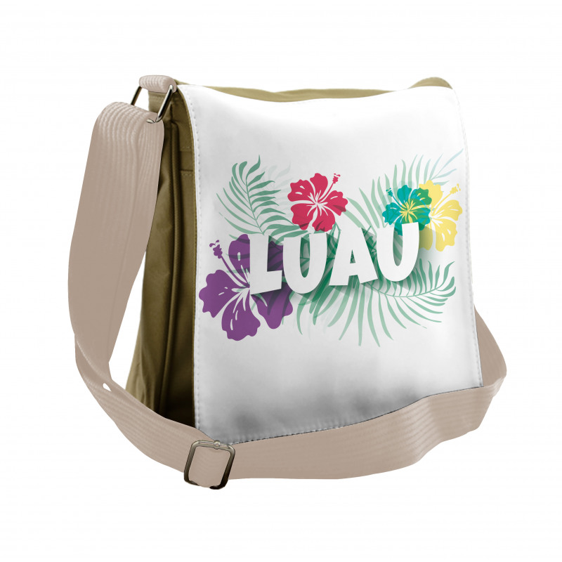 Hawaiian Party Time Petals Messenger Bag