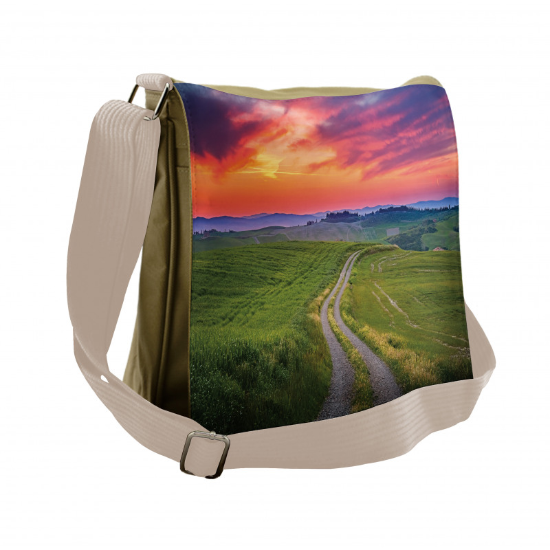 Tuscany Tangerine Sky Messenger Bag