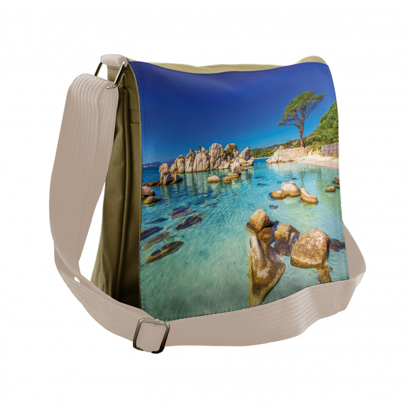 Beach and Clear Ocean Messenger Bag