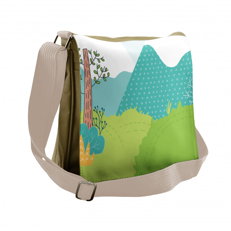 Dotted Mountains Messenger Bag