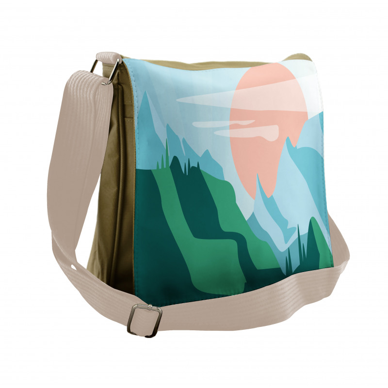 Pastel Art Landscape Messenger Bag