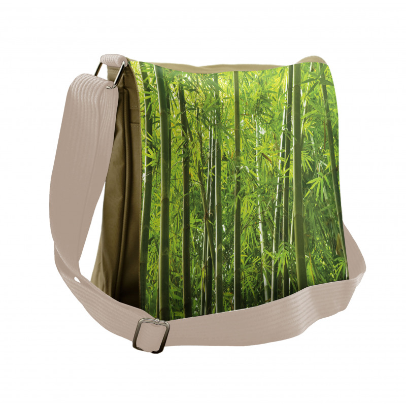 Exotic Tropical Bamboo Messenger Bag