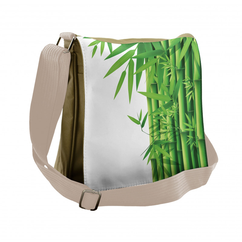 Modern Bamboos Stems Messenger Bag
