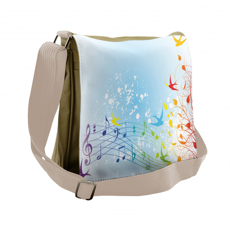 Spring Scene Flourishes Messenger Bag