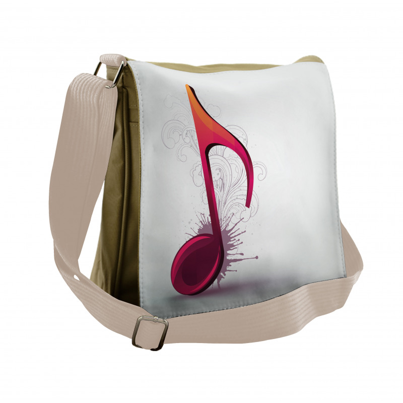 Single Note Flourishes Messenger Bag