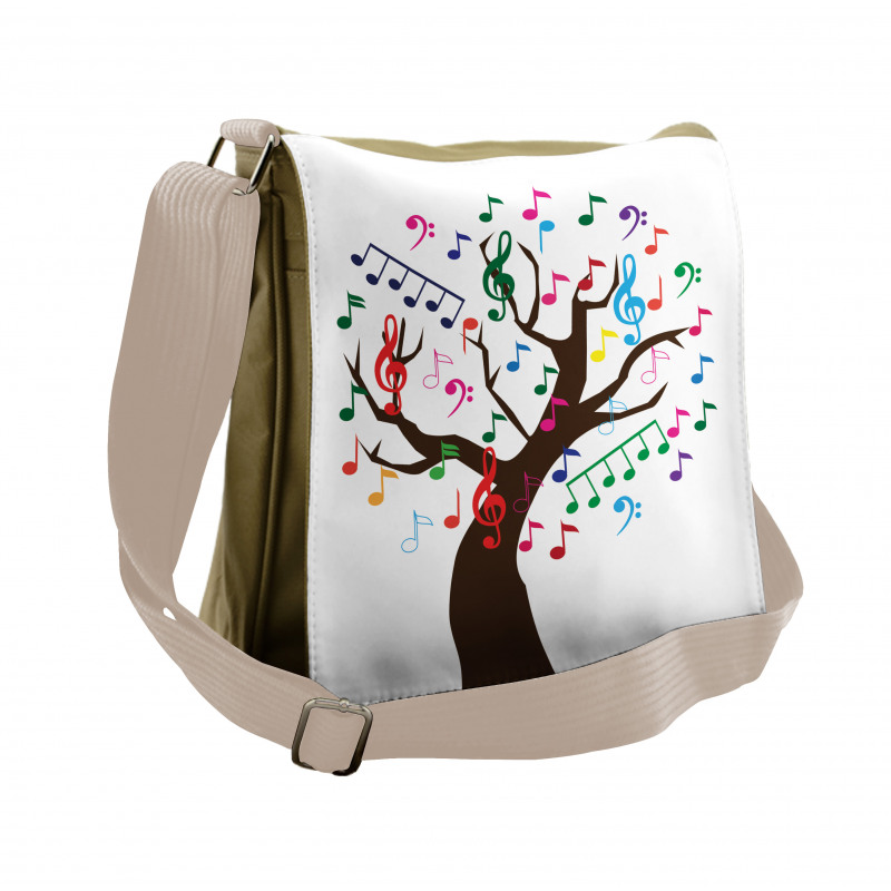 Tree with Colorful Items Messenger Bag