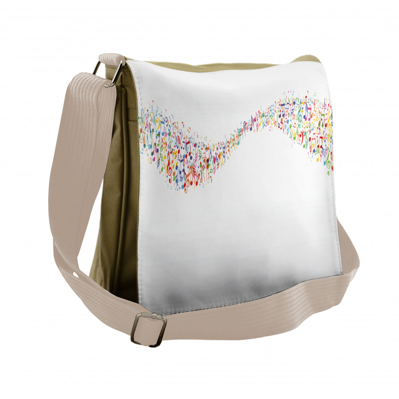 Colorful Wave Banner Messenger Bag