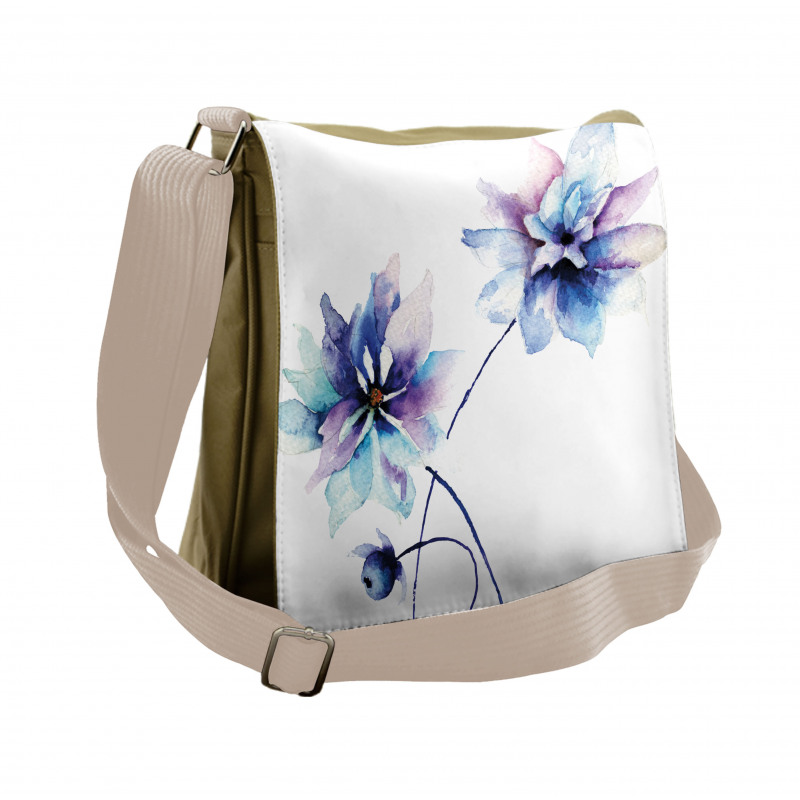Retro Flowers Messenger Bag