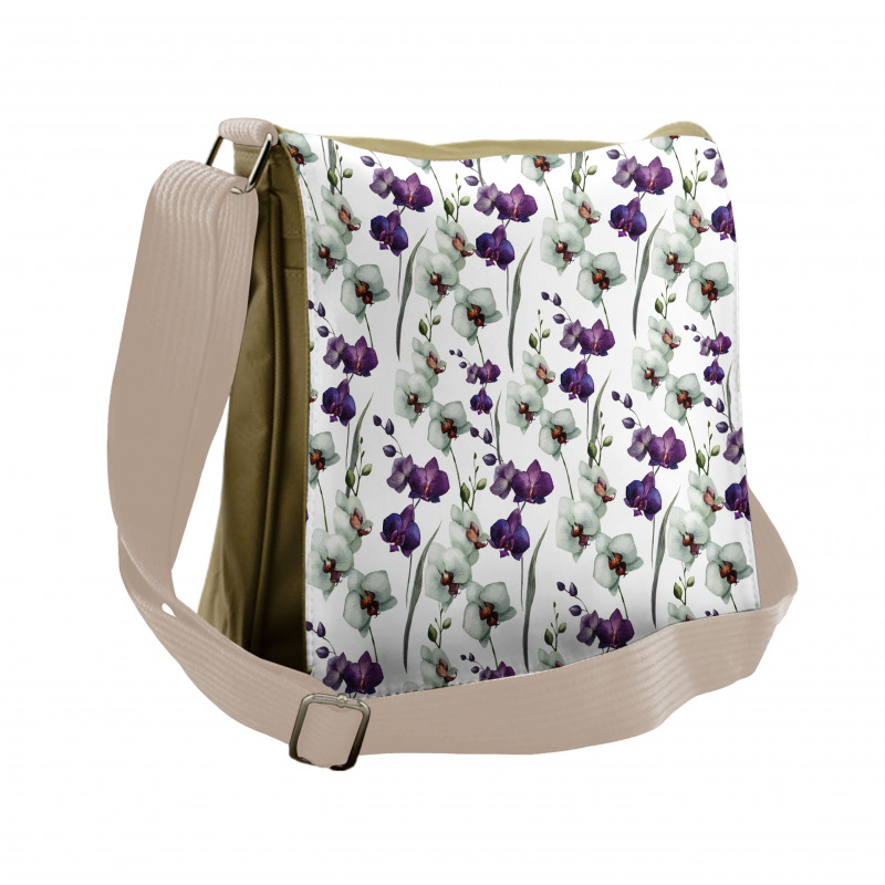 Wild Orchid Bloom Messenger Bag