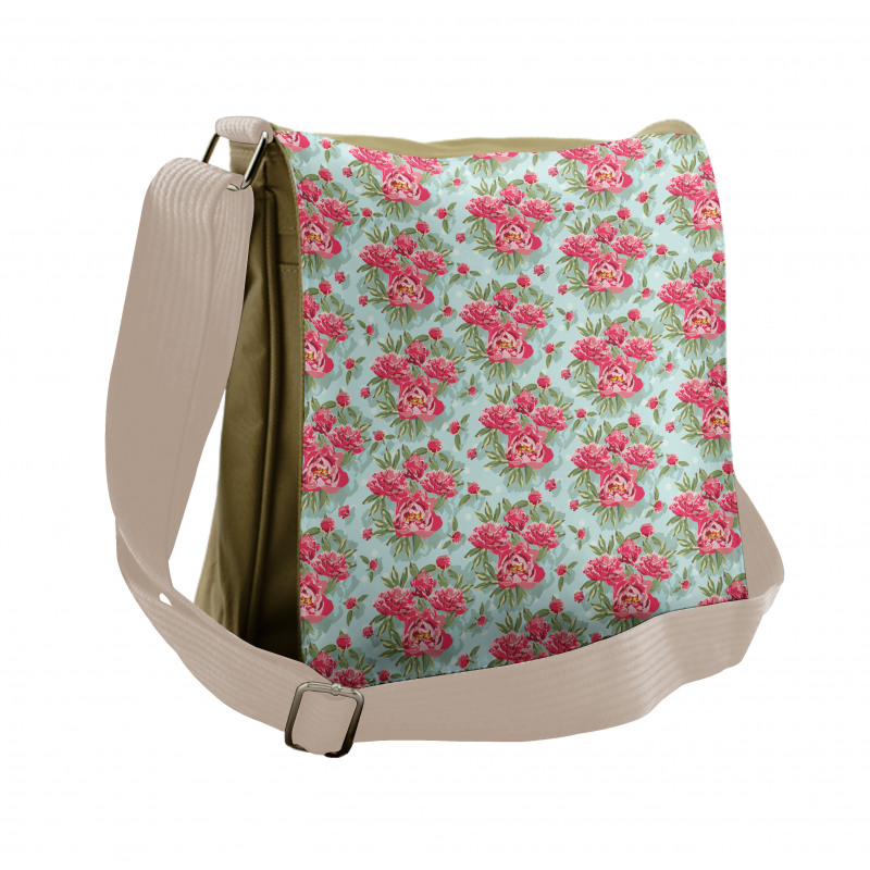 Blooming Vintage Garden Art Messenger Bag