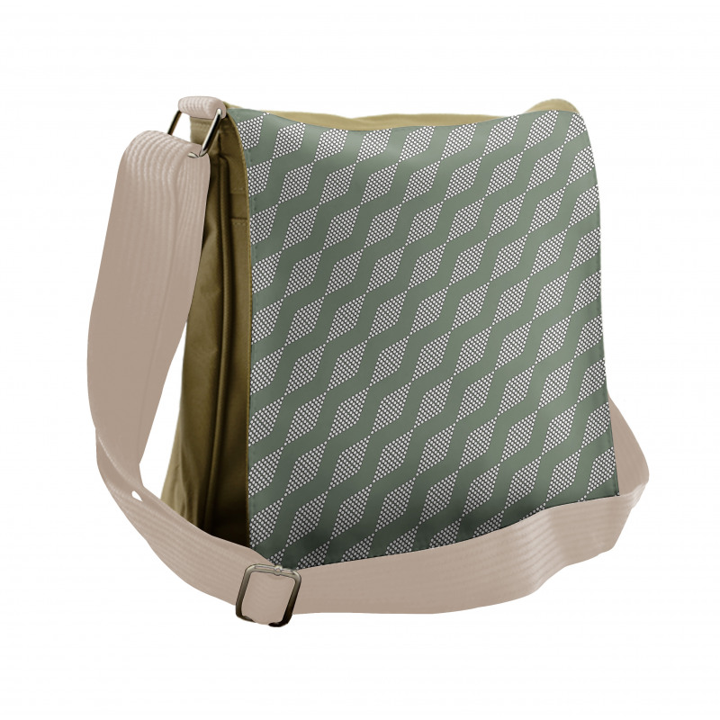 Circles Diamond Shapes Messenger Bag