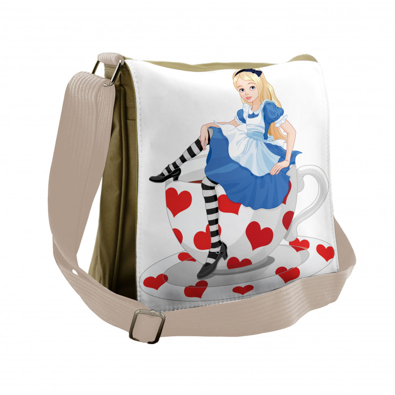 Alice with Cup Messenger Bag